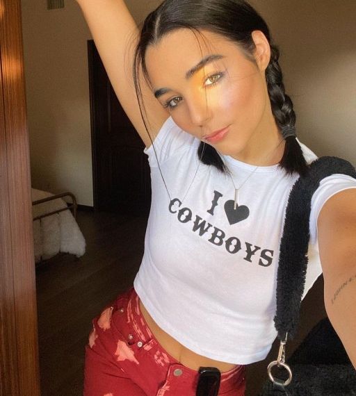 I Love Cowboys Women’s White Baby Tee – Western Style Crop Top - Acid House™ (formerly Zyra Drip)