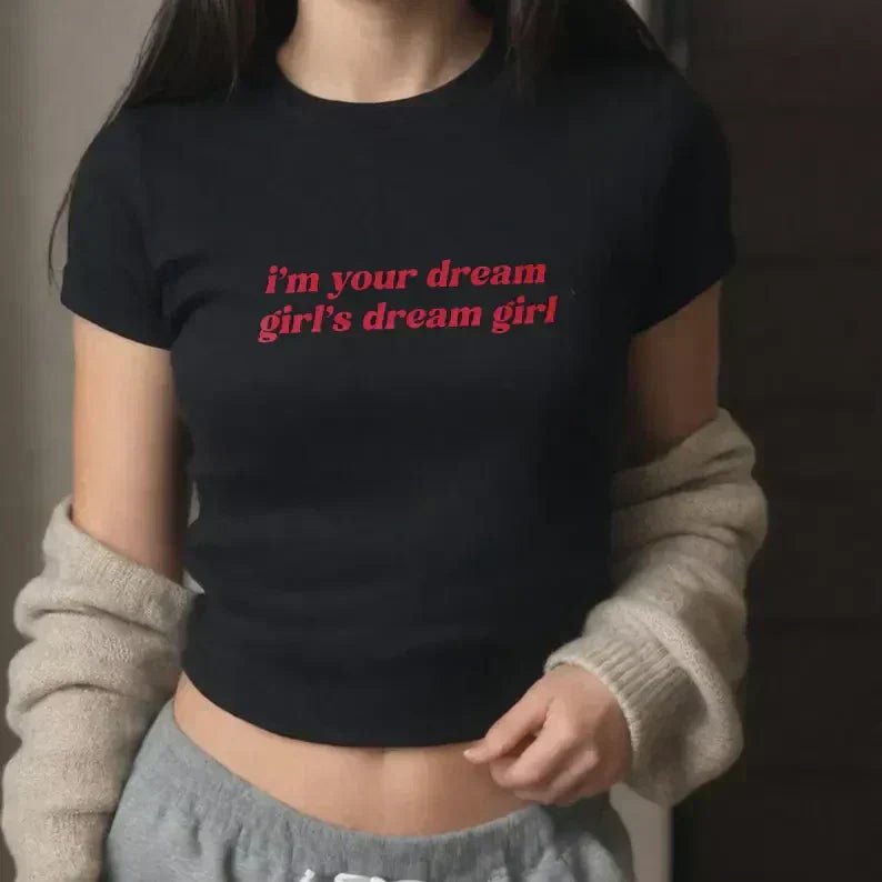 I'm Your Dream Girl's Dream Girl Baby Tee – Black & White Crop Top - Acid House™ (formerly Zyra Drip)