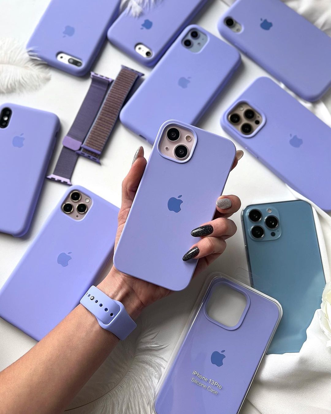 Light Purple iPhone Silicone Cover – Soft Touch, Anti - Slip & Stylish Protection - Acid House™ (formerly Zyra Drip)