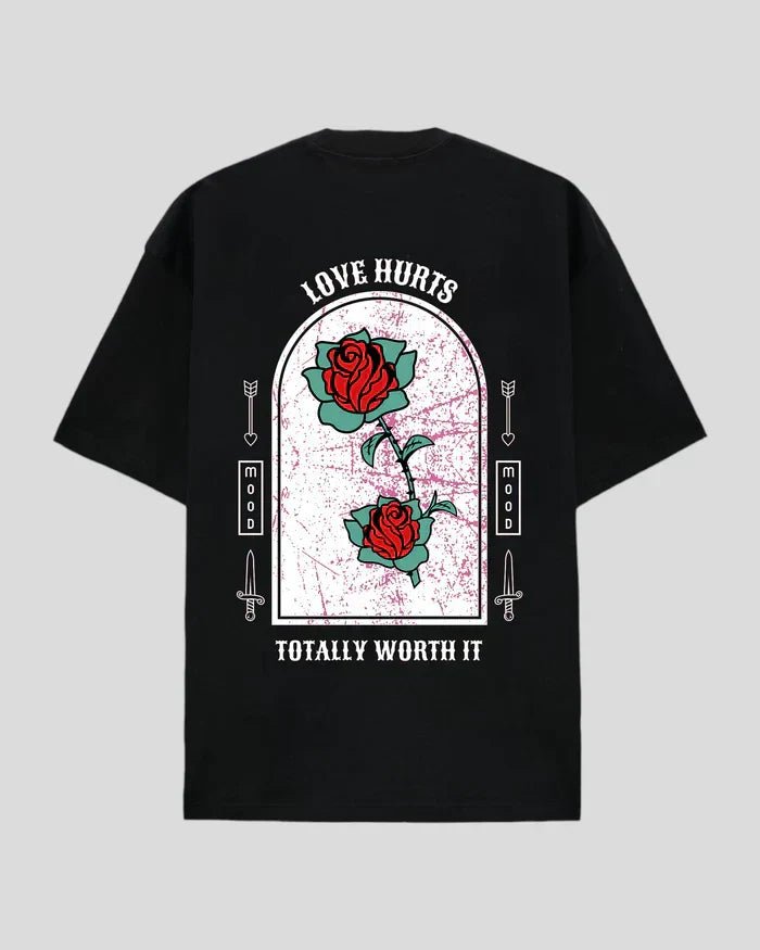 Love Hurts Regular Fit T-shirt for Men & Women - Graphic Emotional Printed Unisex T-Shirt - Acid House™