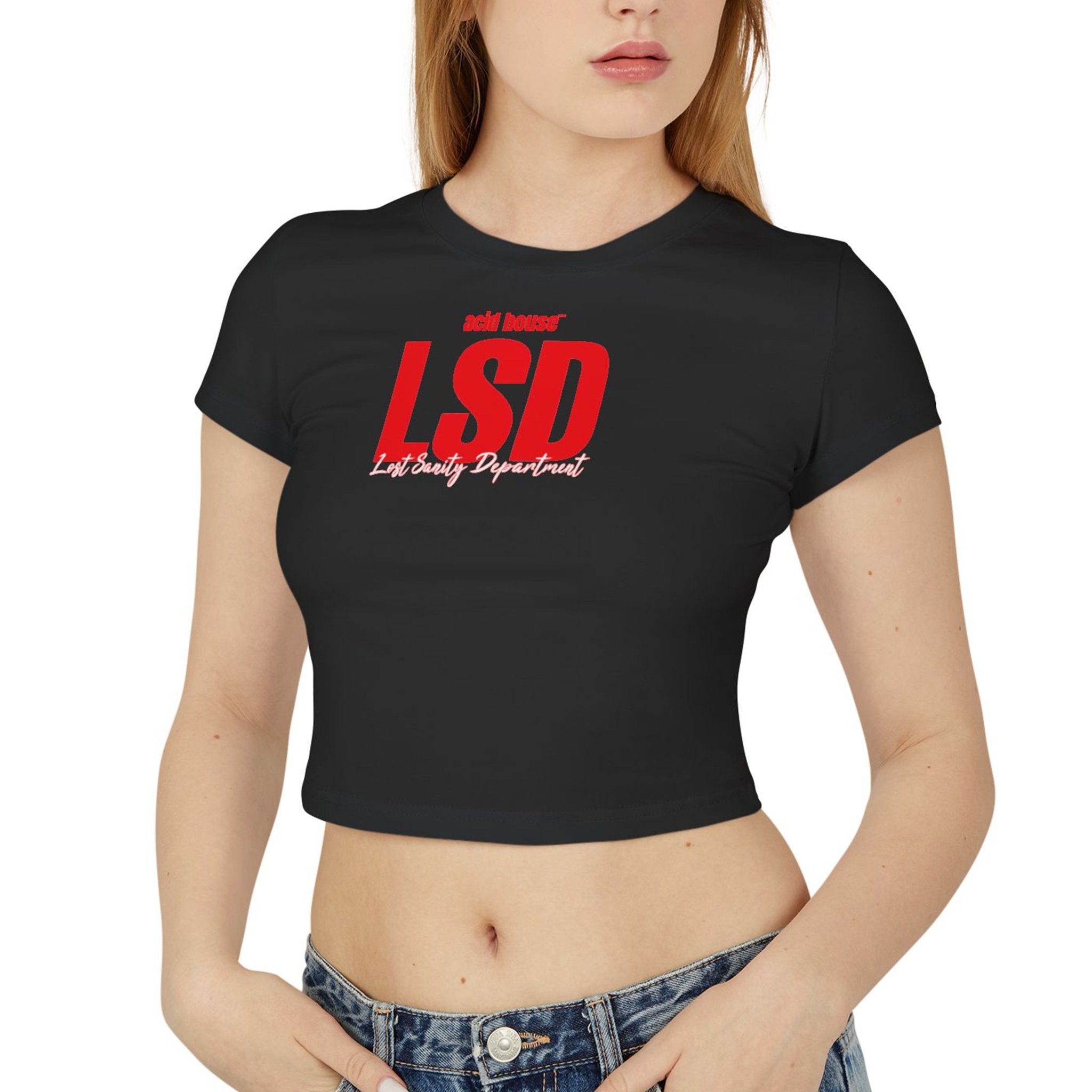 LSD Lost Sanity Department Crop Top – Acid House Baby Tee - Acid House™ (formerly Zyra Drip)