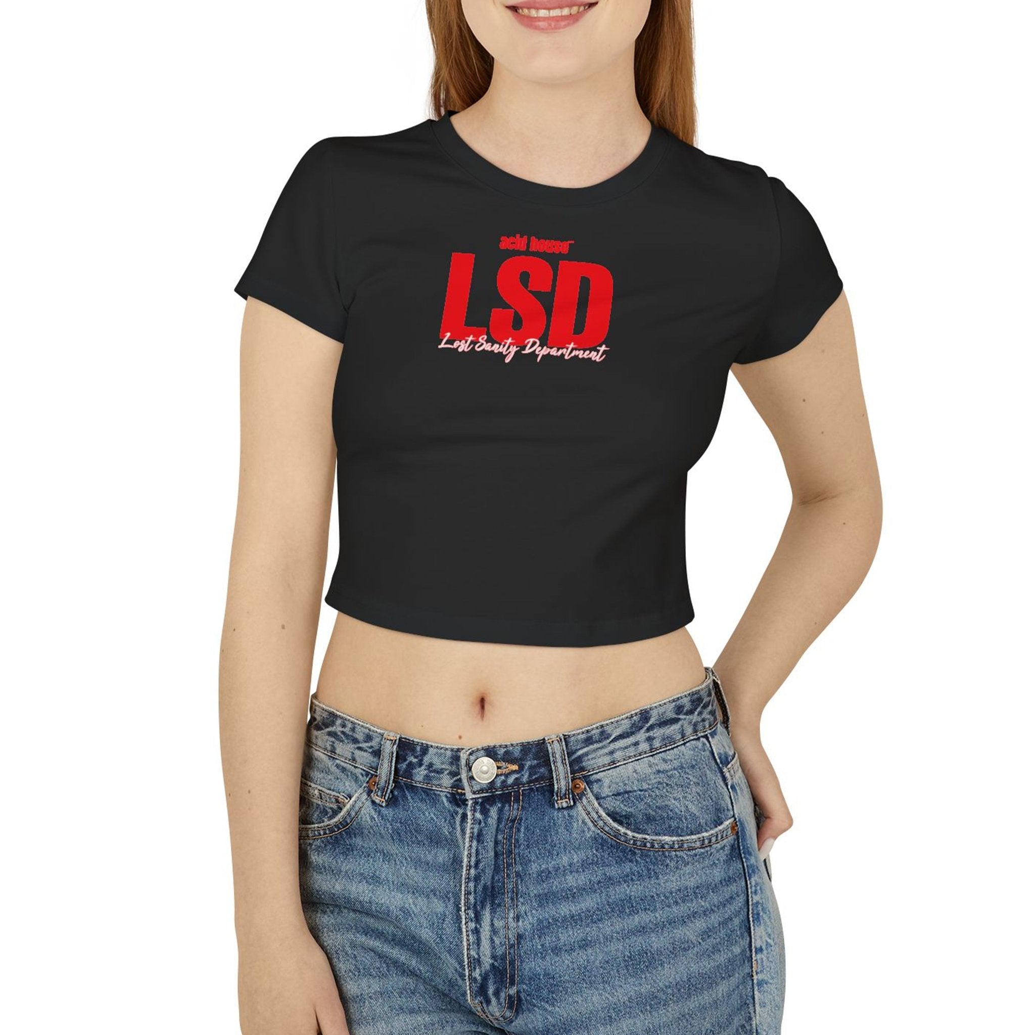 LSD Lost Sanity Department Crop Top – Acid House Baby Tee - Acid House™ (formerly Zyra Drip)
