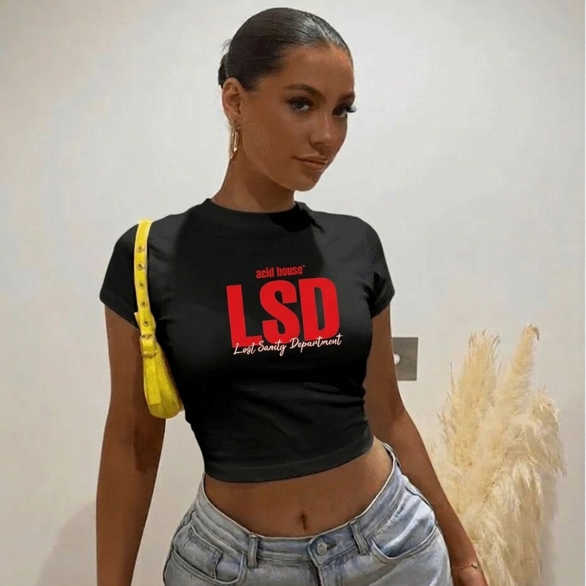 LSD Lost Sanity Department Crop Top – Acid House Baby Tee - Acid House™ (formerly Zyra Drip)