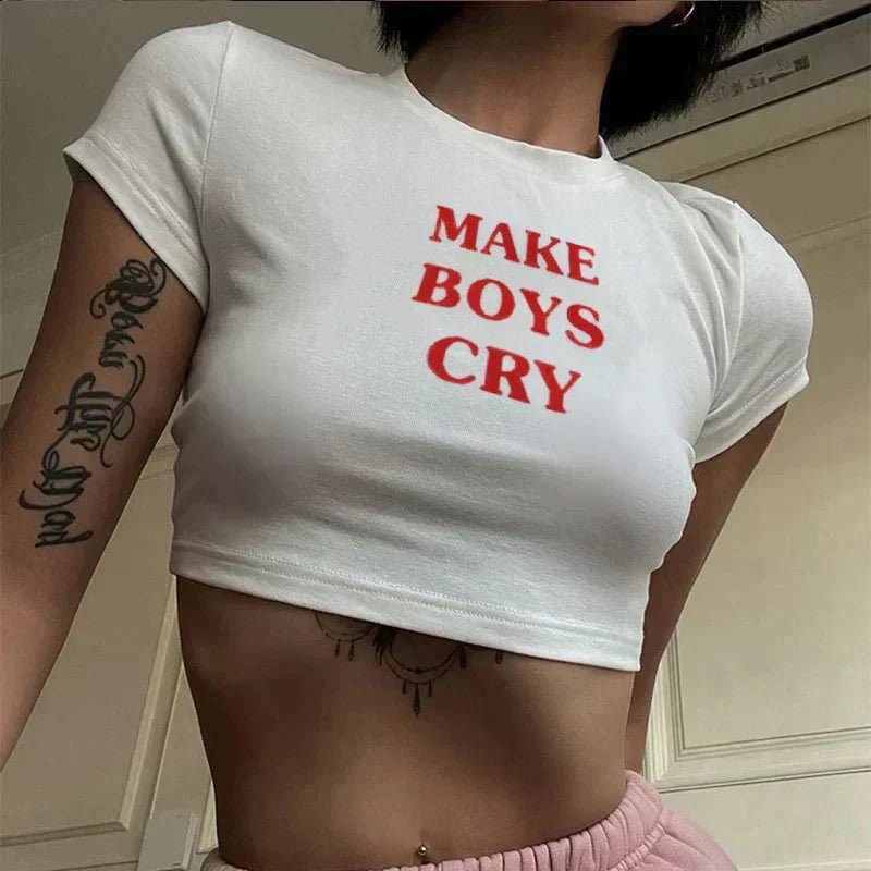 Make Boys Cry Baby Tee | Crop Top - Acid House™ (formerly Zyra Drip)
