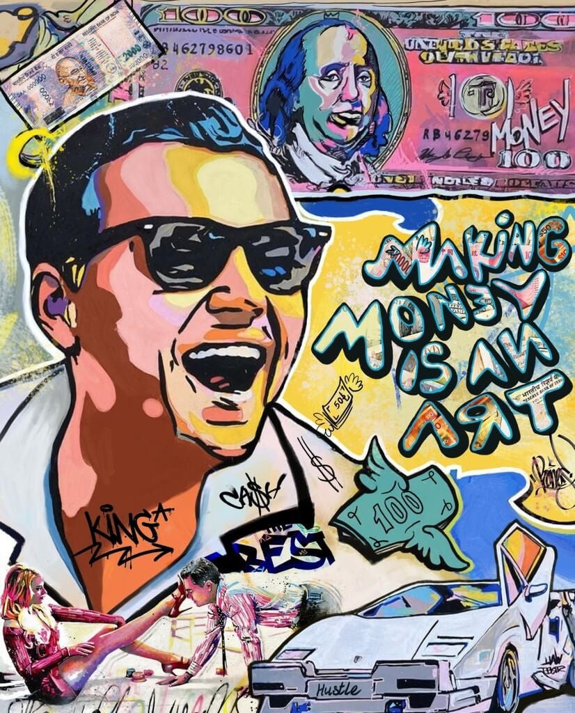 Making Money is an Art Wall Poster | Vibrant Graffiti Art Decor - Acid House™ (formerly Zyra Drip)