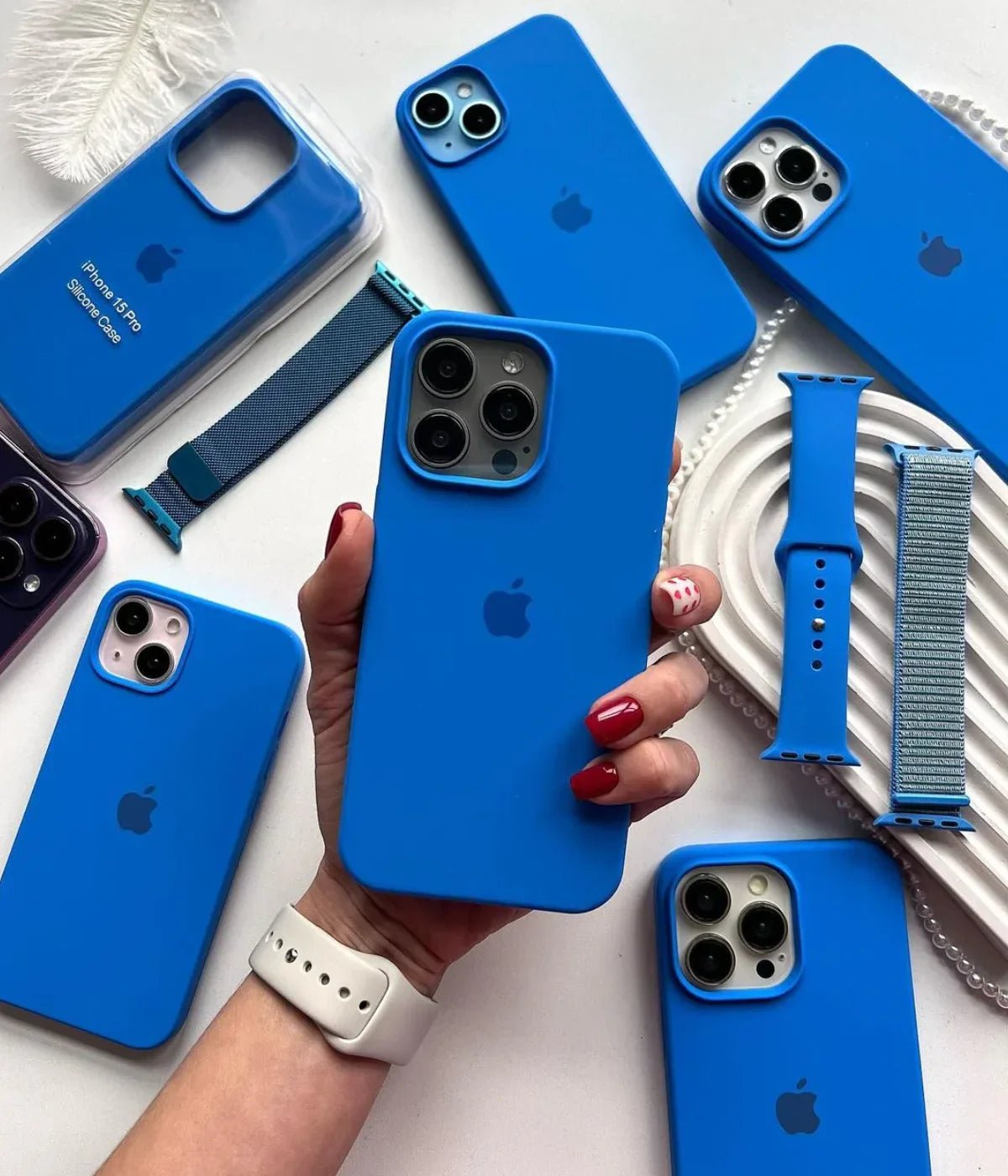 Mediterranean Blue iPhone Back Cover – Premium Silicone, Shock - Resistant & Lightweight - Acid House™ (formerly Zyra Drip)