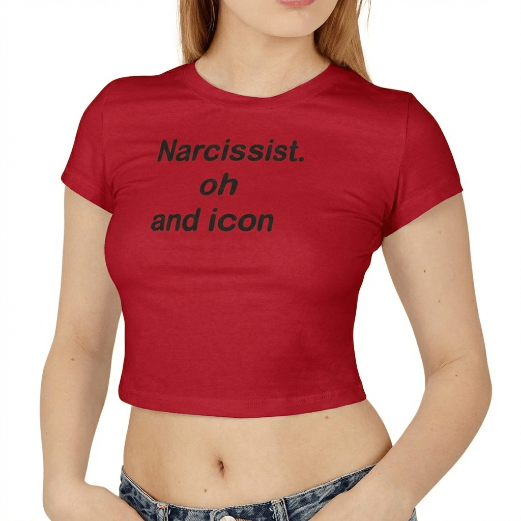 Narcissist Oh and Icon Baby Tee – Black Crop Top - Acid House™ (formerly Zyra Drip)
