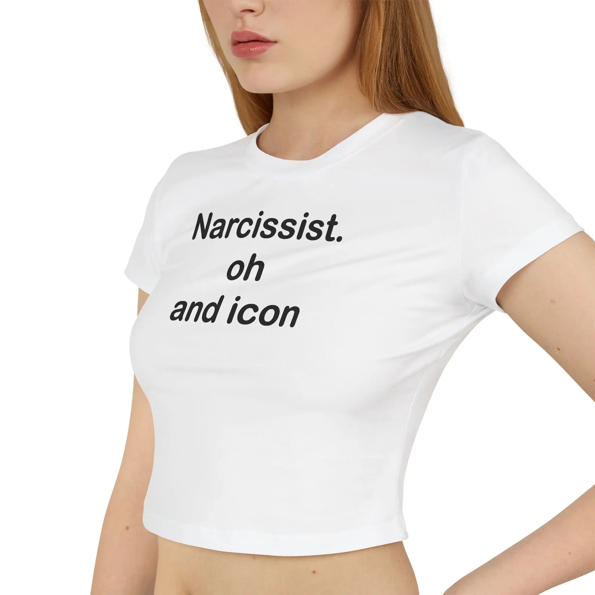 Narcissist Oh and Icon Baby Tee – Black Crop Top - Acid House™ (formerly Zyra Drip)