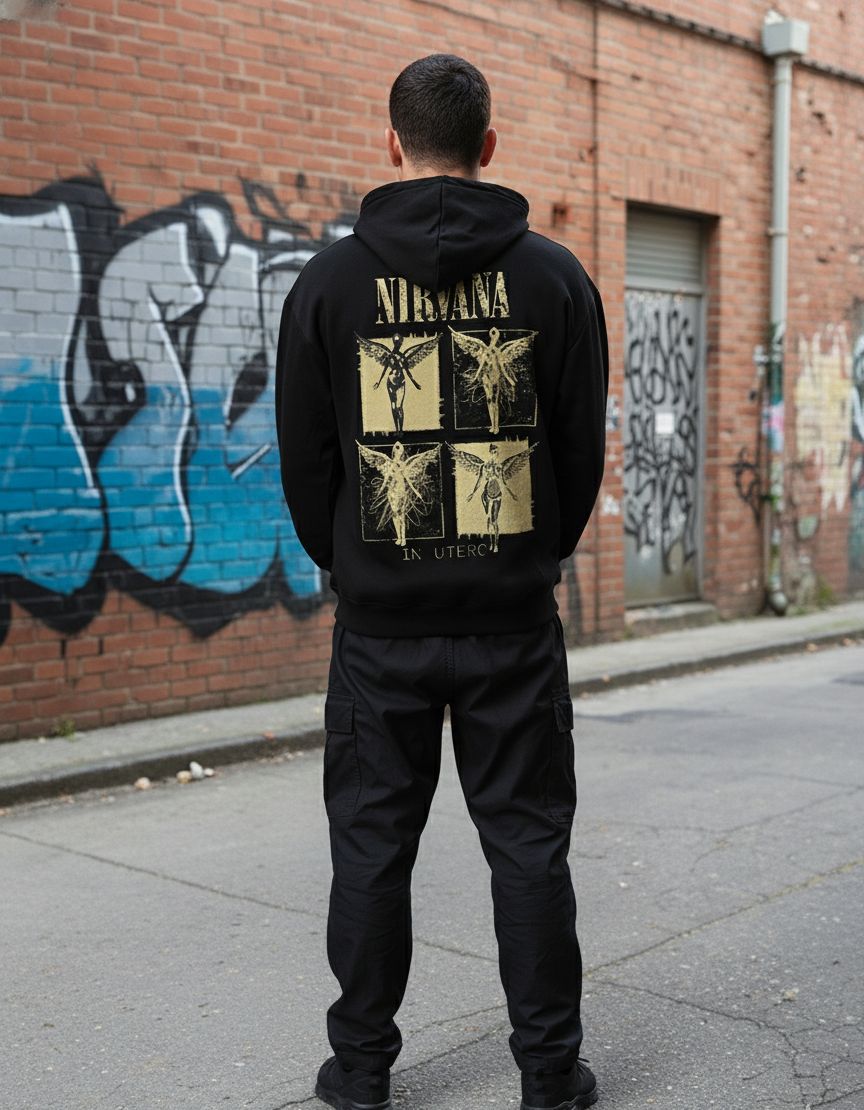 Nirvana Oversized Hoodie for Men | 100% Cotton Drop Shoulder Hoodie - Acid House™ (formerly Zyra Drip)