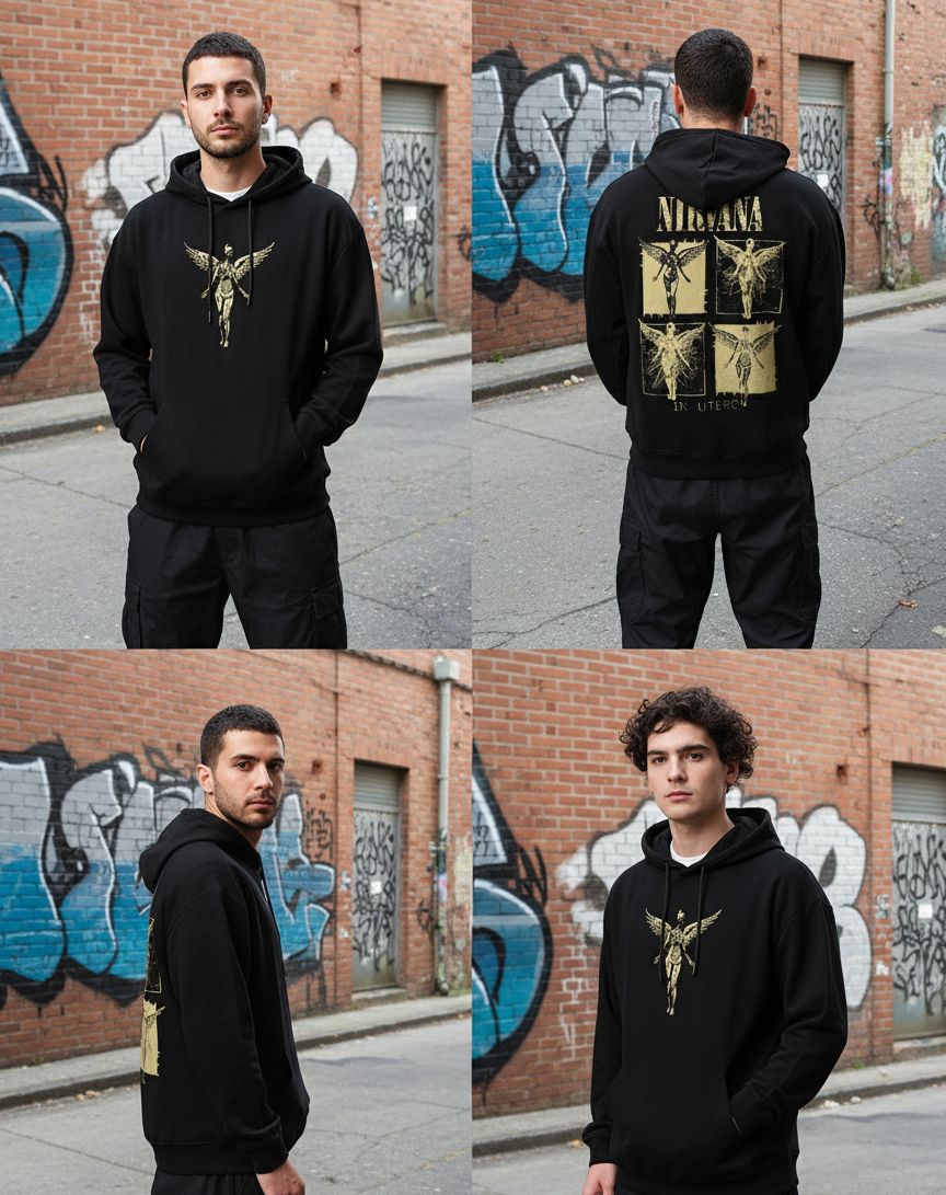 Nirvana Oversized Hoodie for Men | 100% Cotton Drop Shoulder Hoodie - Acid House™ (formerly Zyra Drip)