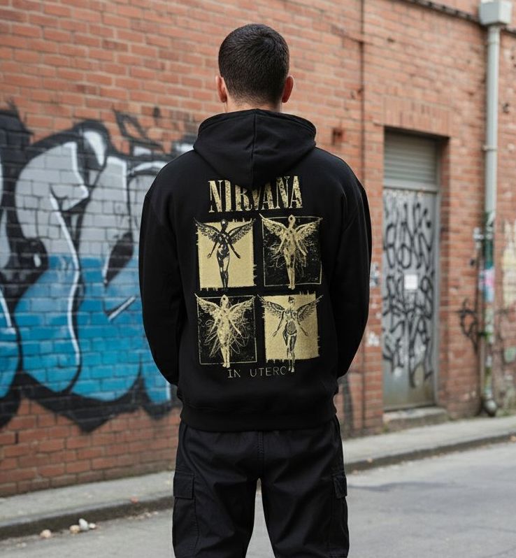 Nirvana Oversized Hoodie for Men | 100% Cotton Drop Shoulder Hoodie - Acid House™ (formerly Zyra Drip)
