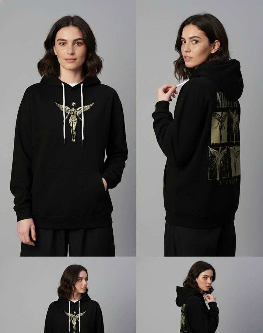 Nirvana Oversized Hoodie for Women | Premium Cotton Drop Shoulder Hoodie | Zyra Drip - Acid House™ (formerly Zyra Drip)