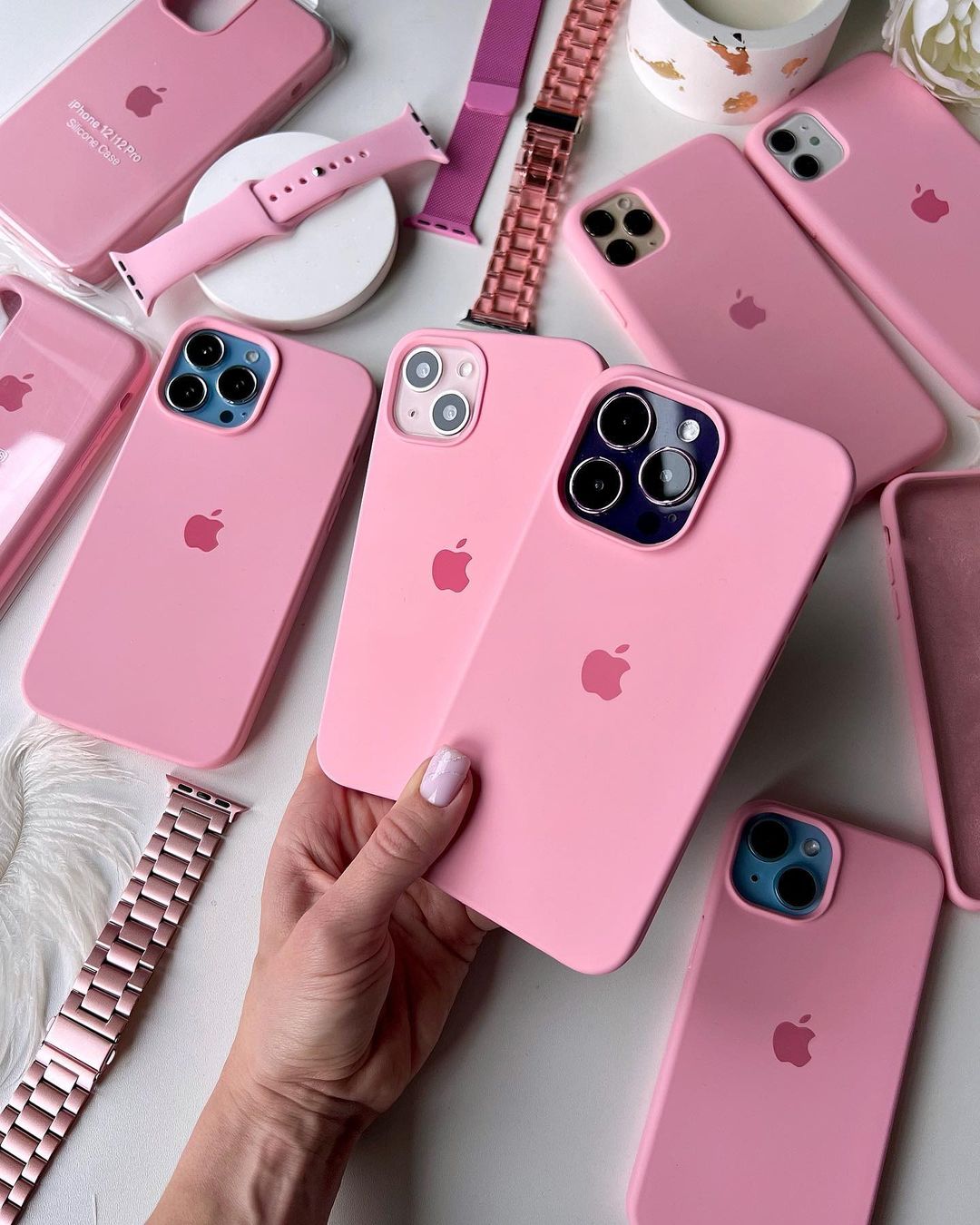 Pink iPhone Silicone Case – Slim Soft Touch Cover | Zyra Drip™ - Acid House™ (formerly Zyra Drip)