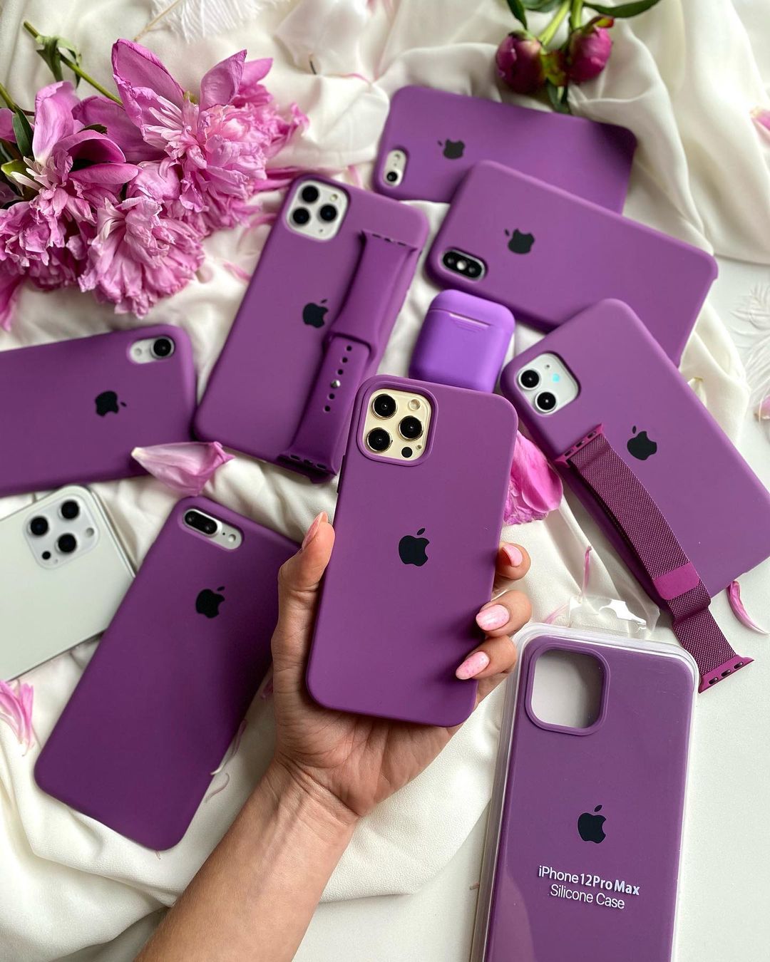 Purple iPhone Silicone Case – Premium Soft Touch Cover - Acid House™ (formerly Zyra Drip)