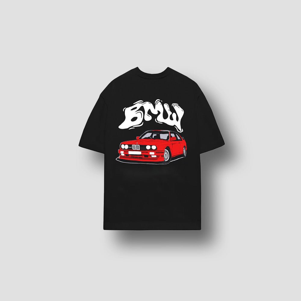 Red Car BMW Graphic Regular Fit T-shirt Unisex T-Shirt | Vintage BMW T-Shirt - Acid House™