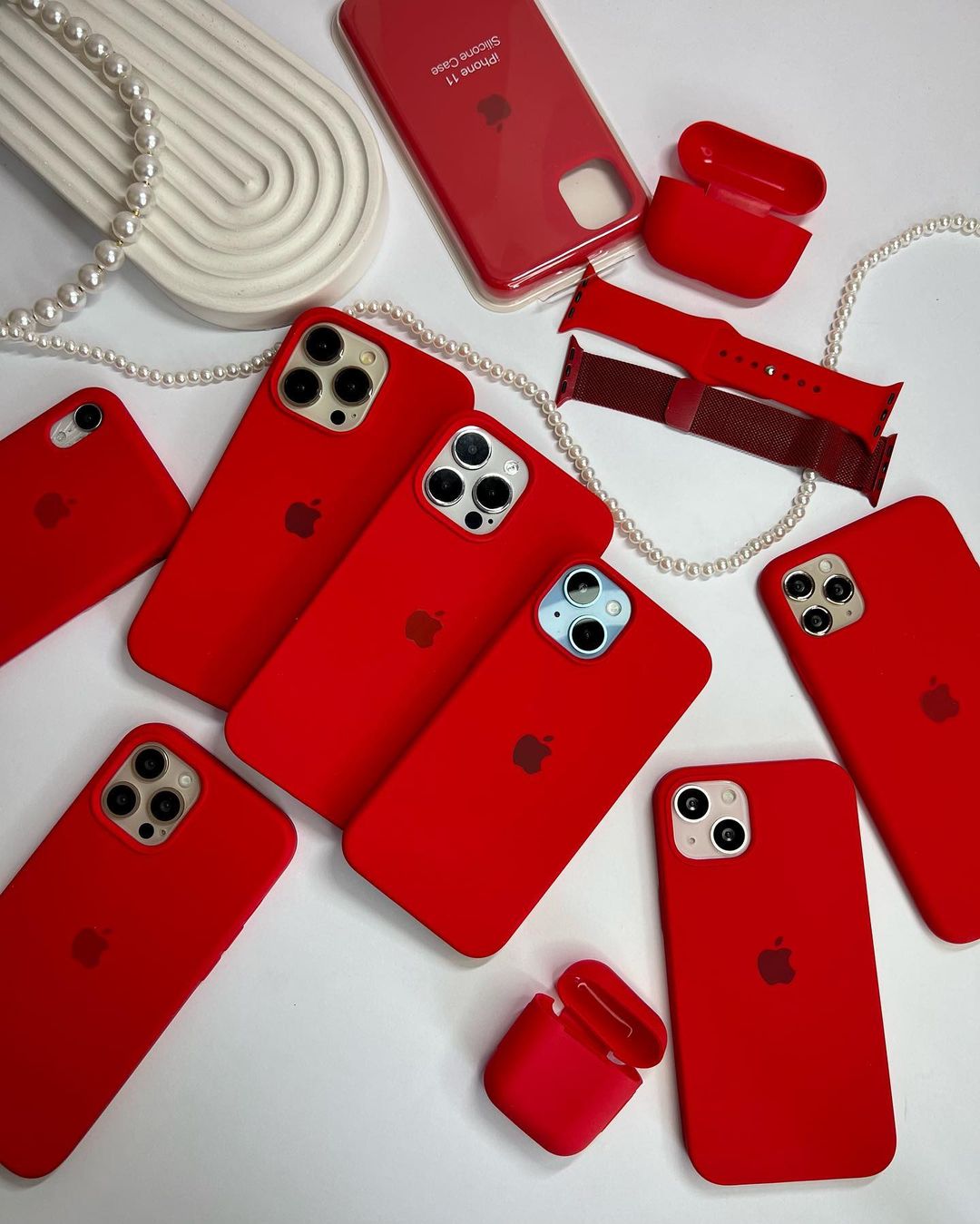 Red iPhone Silicone Case – Premium Soft Touch Cover | Zyra Drip™ - Acid House™ (formerly Zyra Drip)