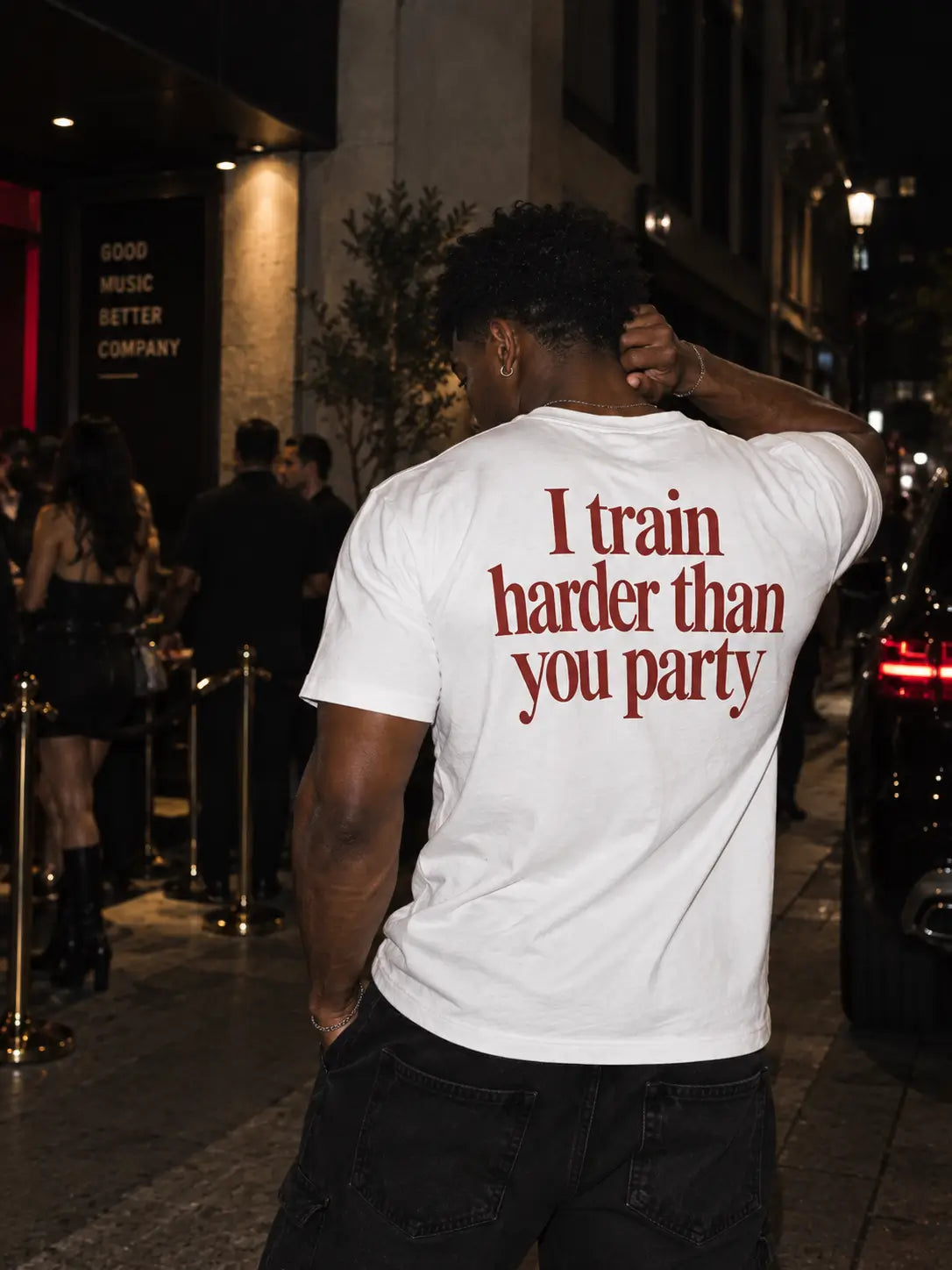 I Train Harder Than You Party T-Shirt – White | Acid House