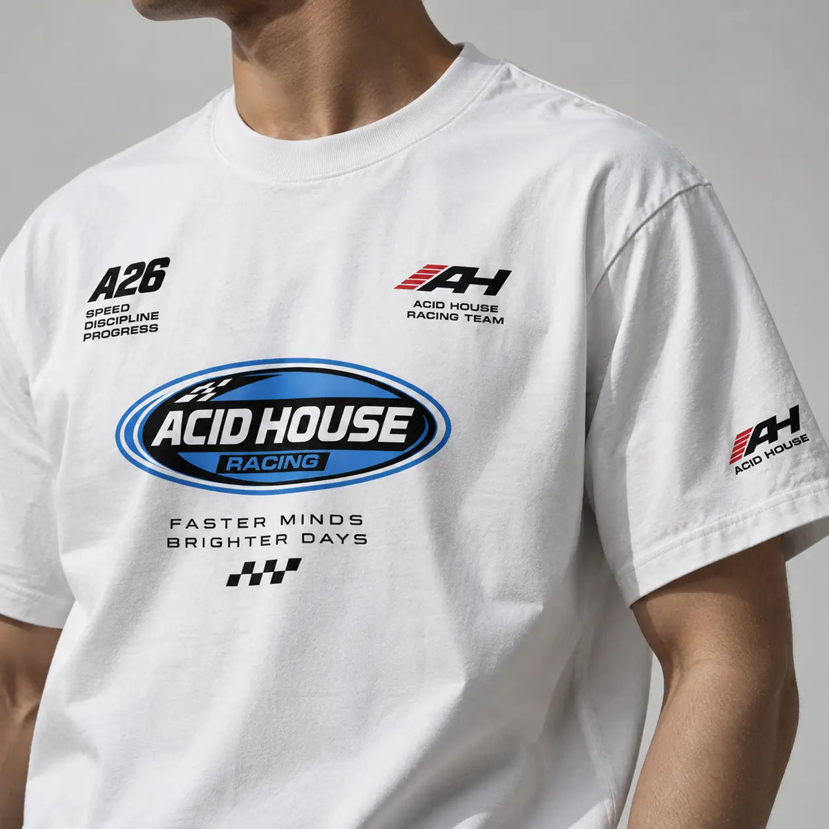 Acid House Racing Graphic T-Shirt – White