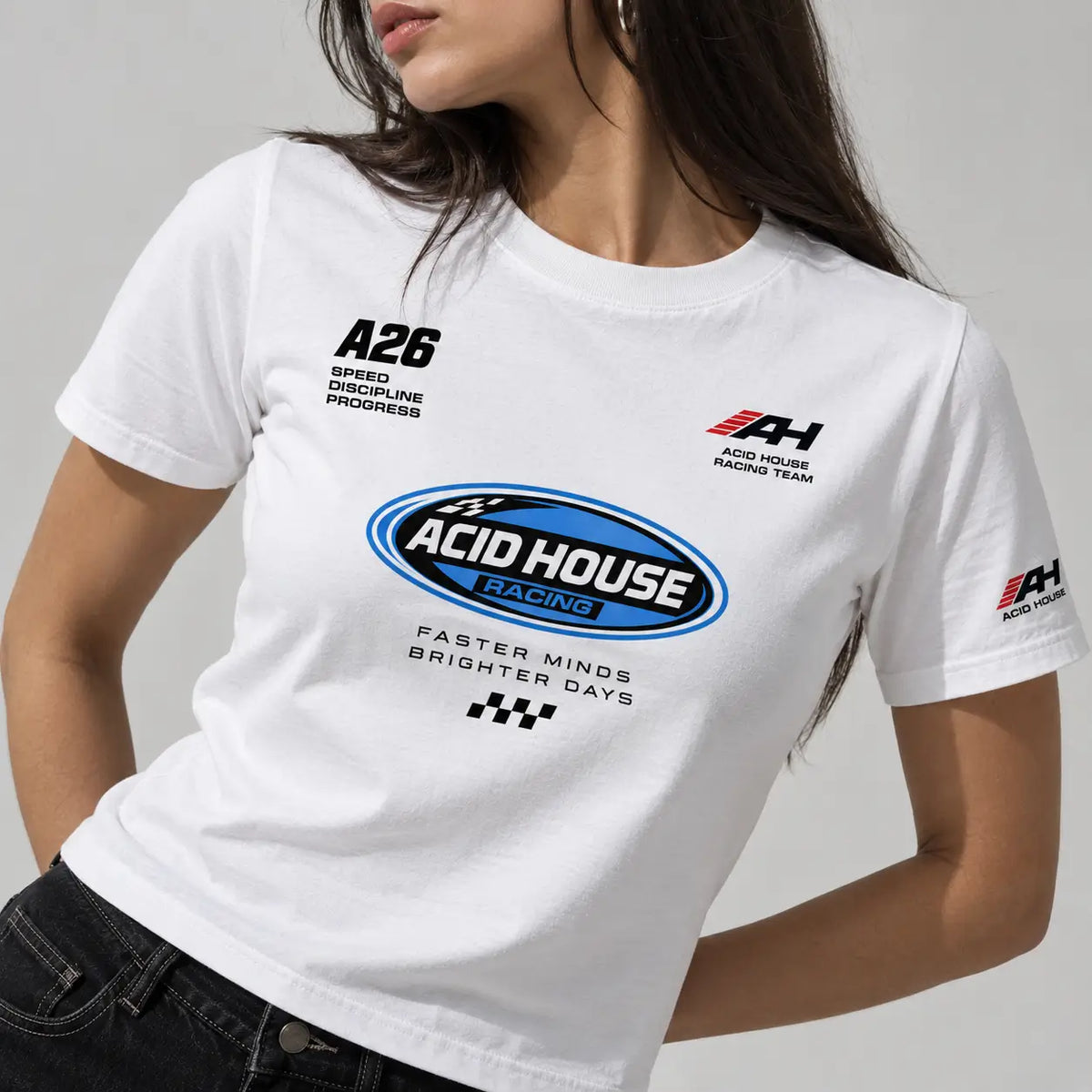 Acid House Racing Graphic T-Shirt – White