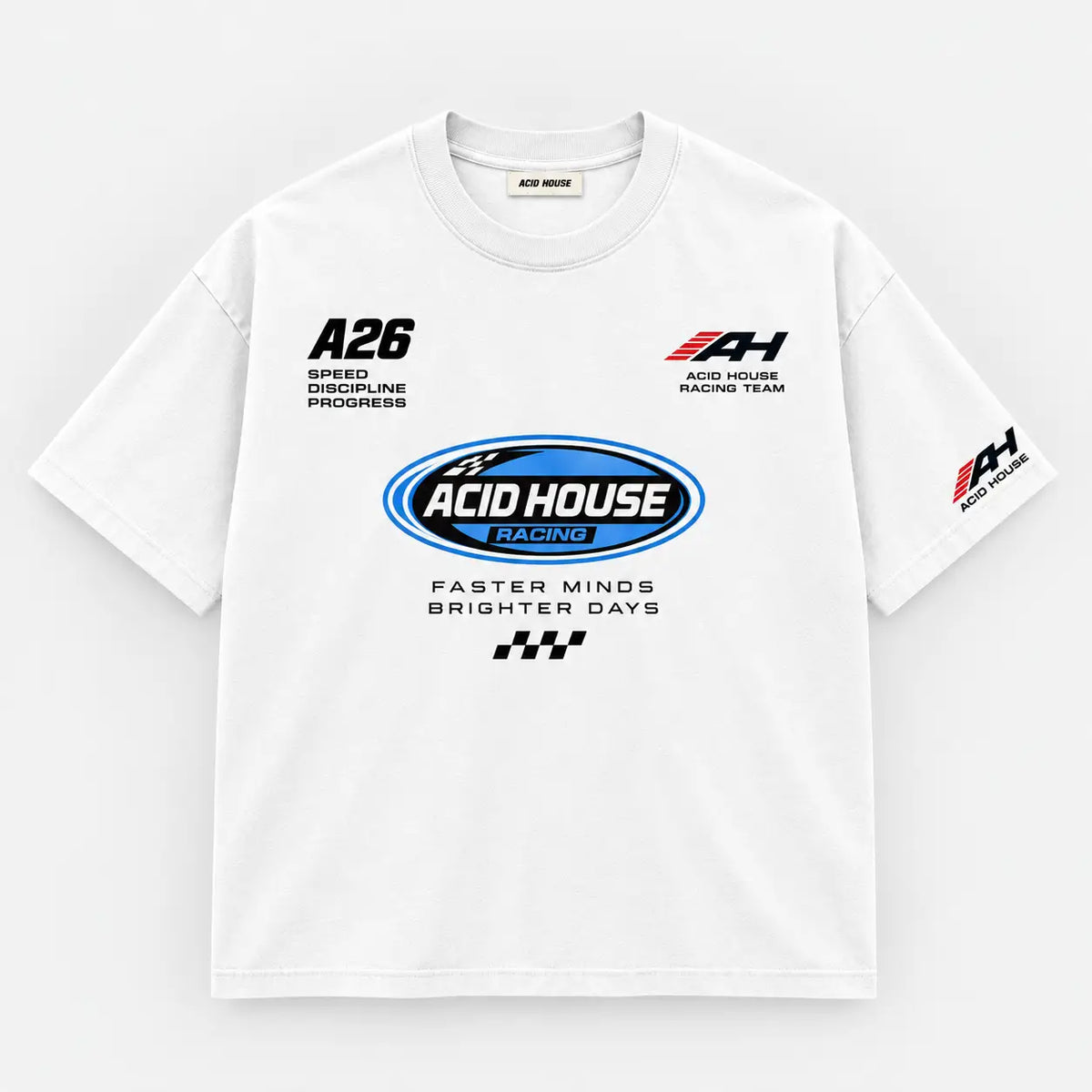Acid House Racing Graphic T-Shirt – White