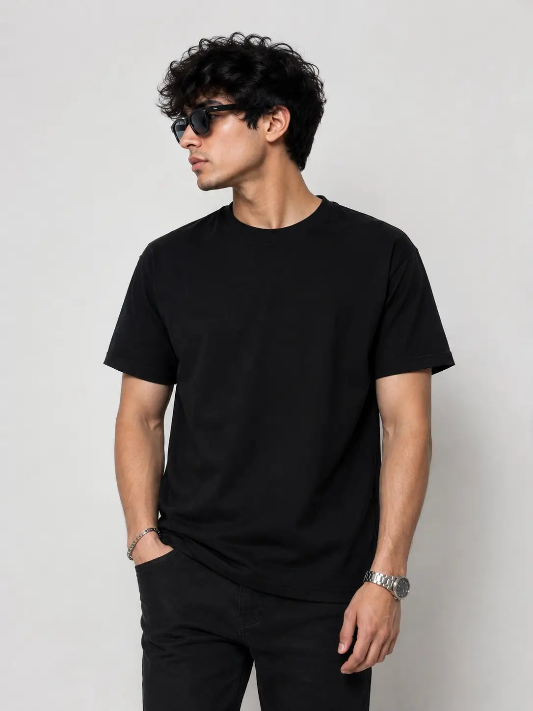 Haven't Lost My Virginity Because Never Lose Black Graphic Oversized T-Shirt | Acid House