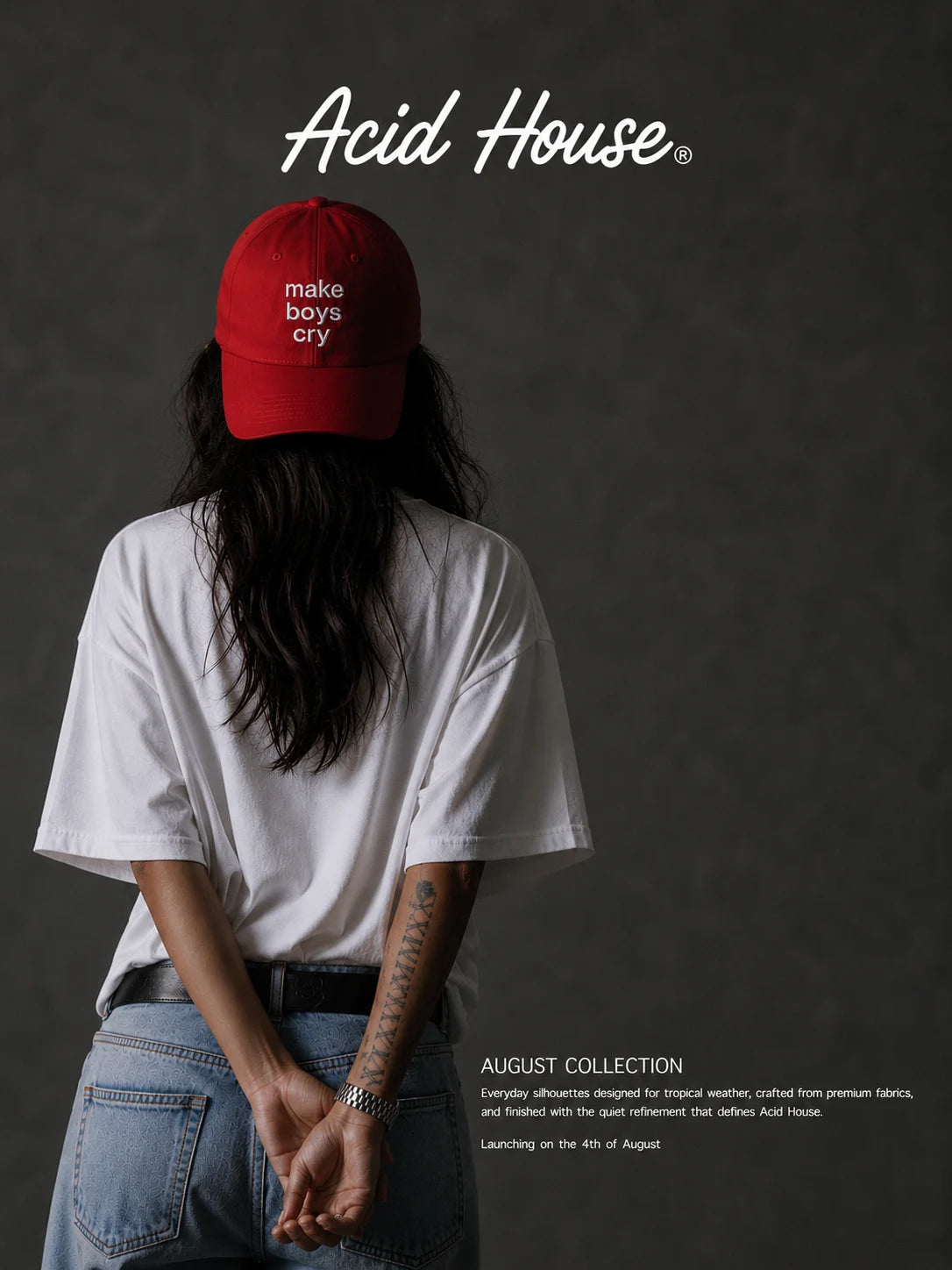 Make Boys Cry Red Cap for Women | Acid House Streetwear