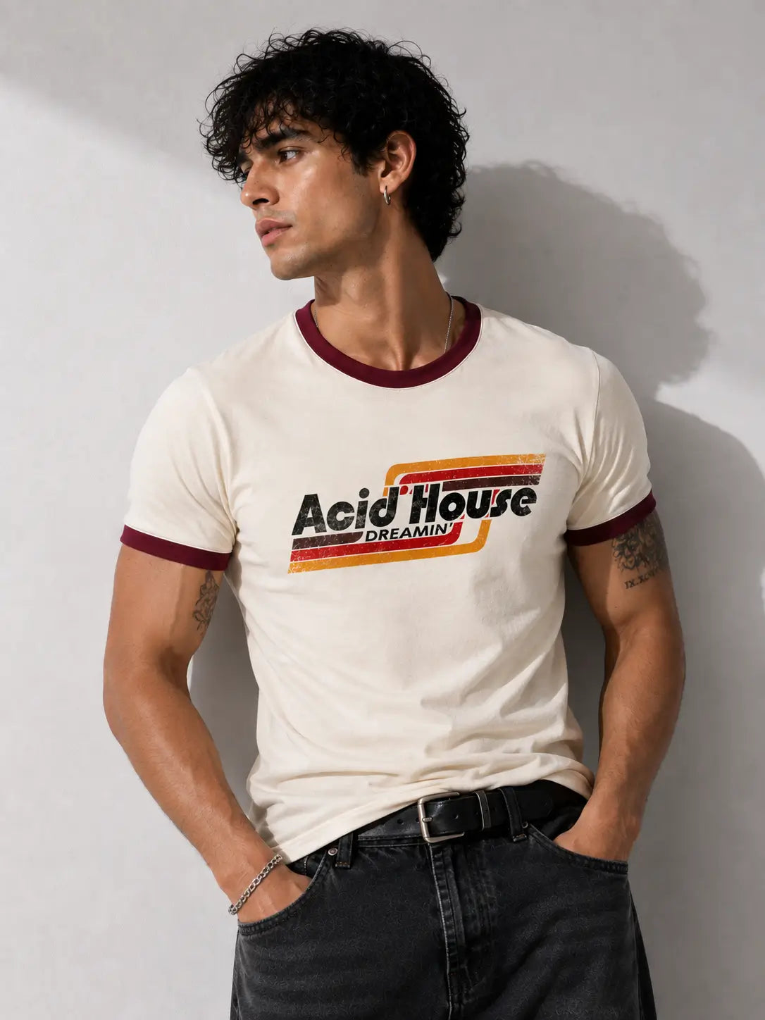 Acid House Dreamin’ Ringer T-Shirt for Men