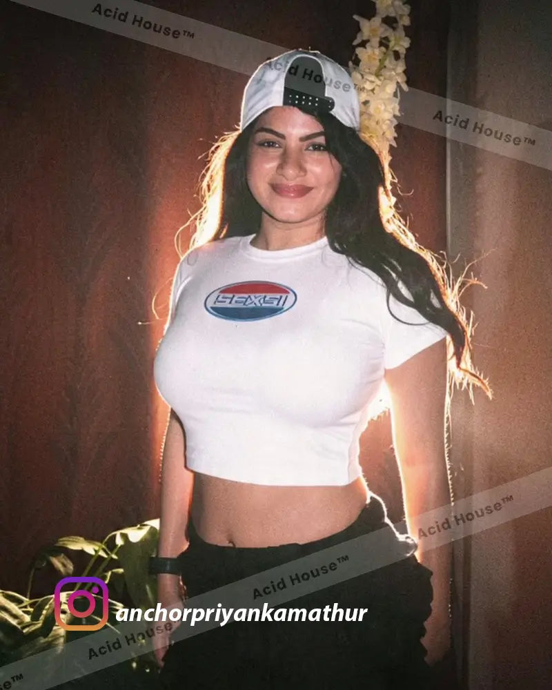 Sexsi Baby Tee for Women – Bold Graphic Crop Top Y2K Aesthetic