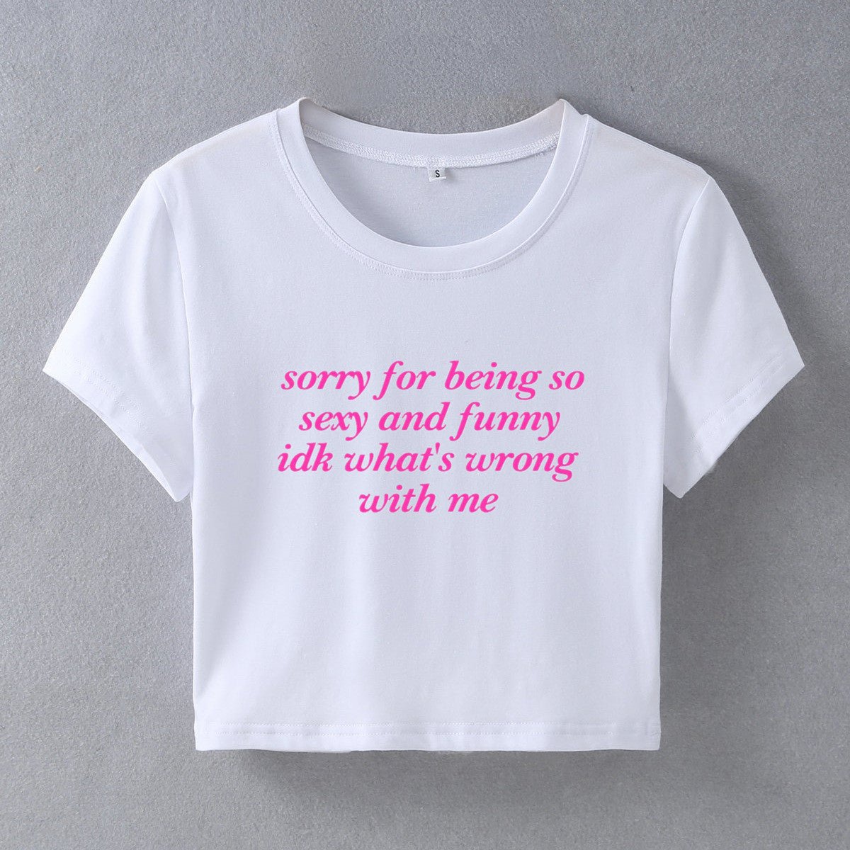 Sorry for Being Sexy & Funny Baby Tee Crop Top - Acid House™ (formerly Zyra Drip)