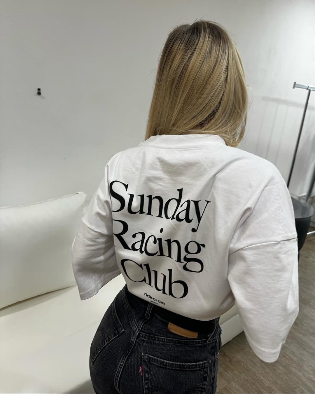 Sunday Racing Club Graphic T-Shirt – White Streetwear Tee for Men & Women - Acid House™