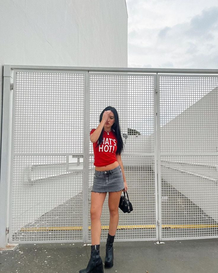 That’s Hot Graphic Baby Tee for Women – Y2K Aesthetic Crop Top - Acid House™ (formerly Zyra Drip)