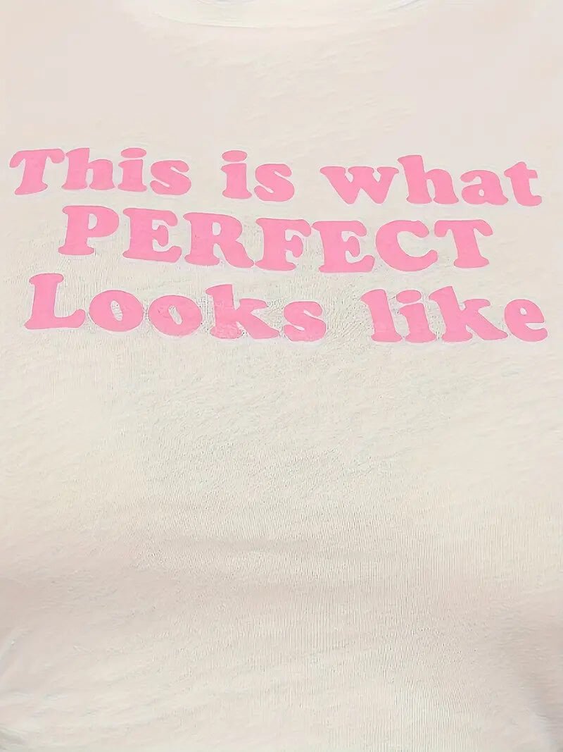 This Is What Perfect Looks Like Baby Tee | Crop Top - Acid House™ (formerly Zyra Drip)