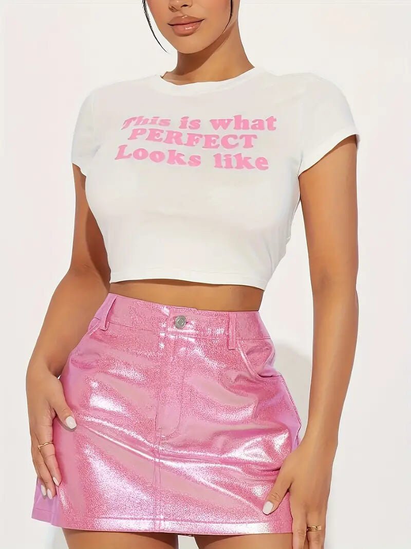 This Is What Perfect Looks Like Baby Tee | Crop Top - Acid House™ (formerly Zyra Drip)