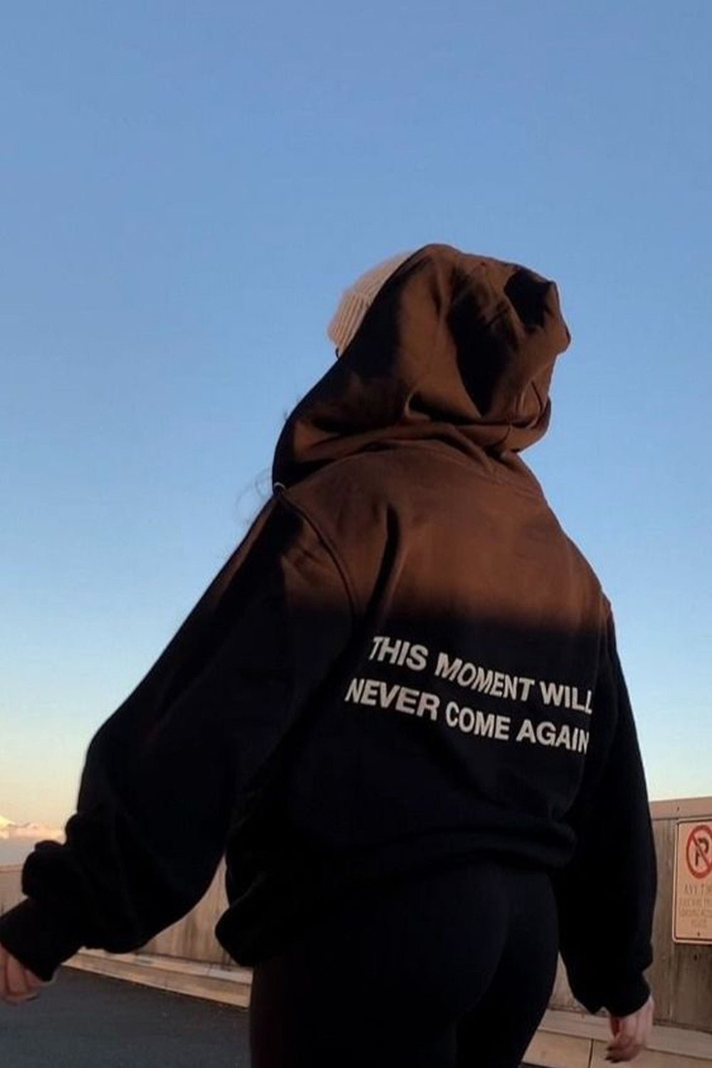 This Moment Will Never Come Again Women White Oversized Hoodie For Gen Z Girls - Acid House™ (formerly Zyra Drip)