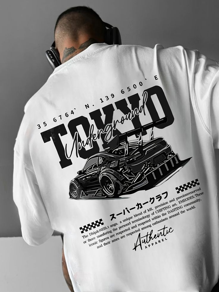 Tokyo Underground Oversized T-Shirt for Men – Premium Cotton, Streetwear Car Graphic - Acid House™ (formerly Zyra Drip)