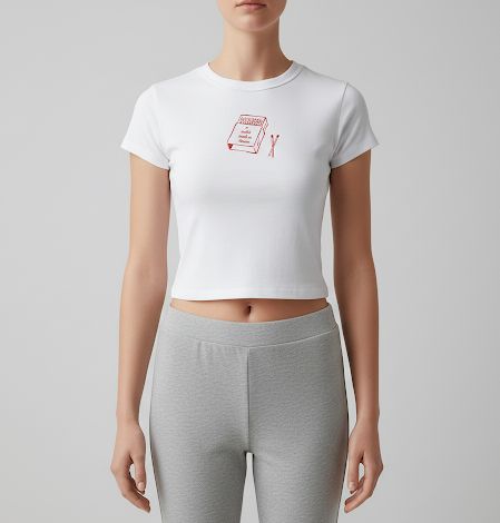 Vintage Matchbox Graphic Baby Tee – Minimalist Aesthetic Tee - Acid House™ (formerly Zyra Drip)