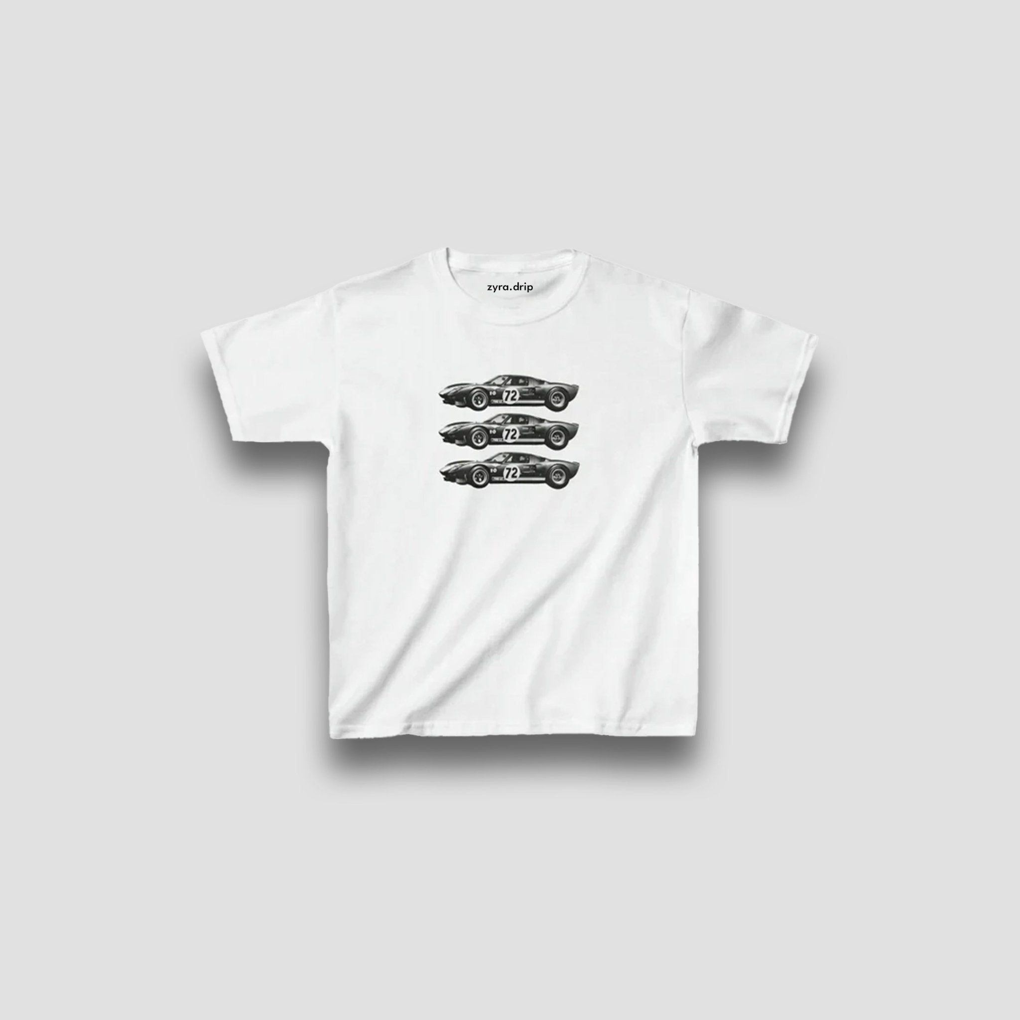 Vintage Race Car Baby Tee for Women - Acid House™ (formerly Zyra Drip)