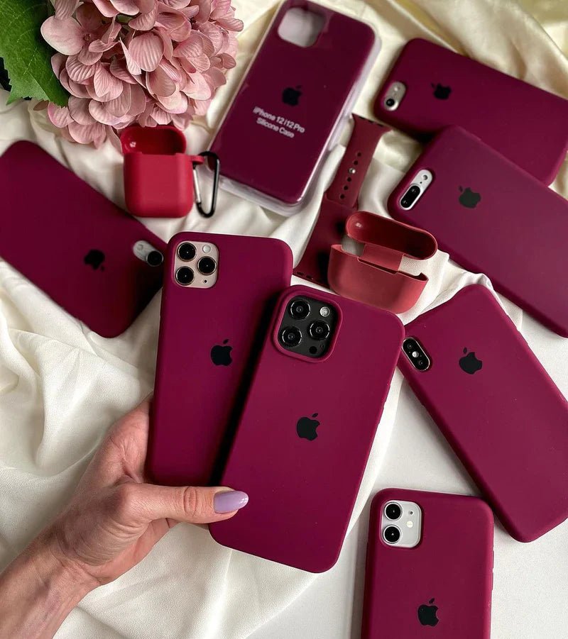 Wine Maroon iPhone Silicone Case – Premium Soft Touch Cover | Zyra Drip™ - Acid House™ (formerly Zyra Drip)