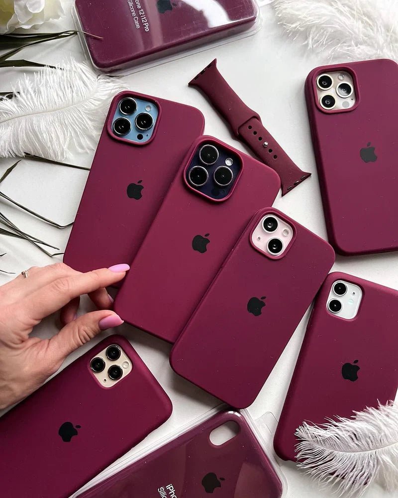 Wine Maroon iPhone Silicone Case – Premium Soft Touch Cover | Zyra Drip™ - Acid House™ (formerly Zyra Drip)