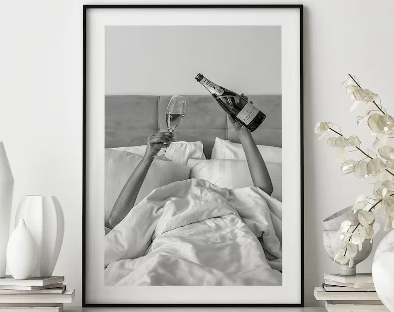 Woman Drinking Poster | Wall Art - Acid House™ (formerly Zyra Drip)