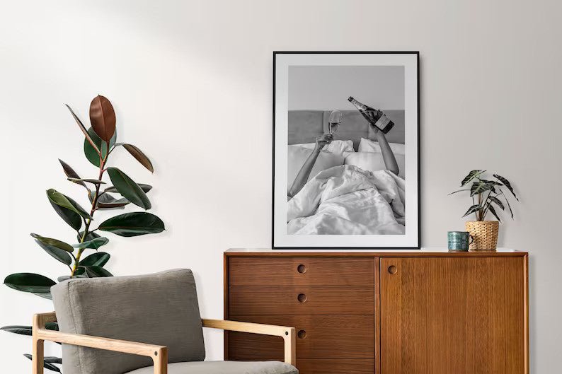 Woman Drinking Poster | Wall Art - Acid House™ (formerly Zyra Drip)