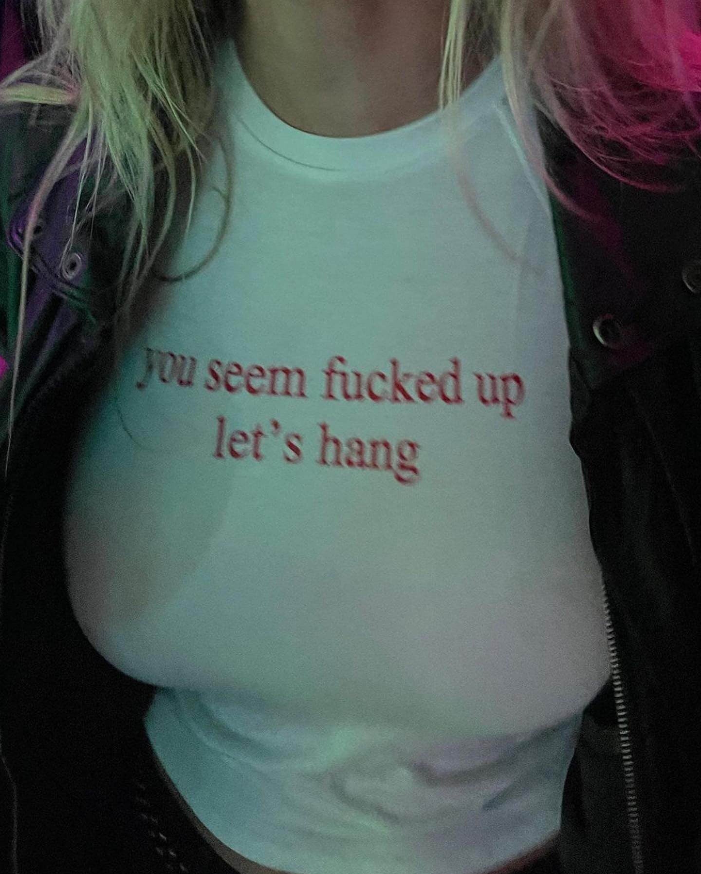 You Seem Fu*ked Up Baby Tee | Edgy Aesthetic Crop Top Baby Tee - Acid House™ (formerly Zyra Drip)