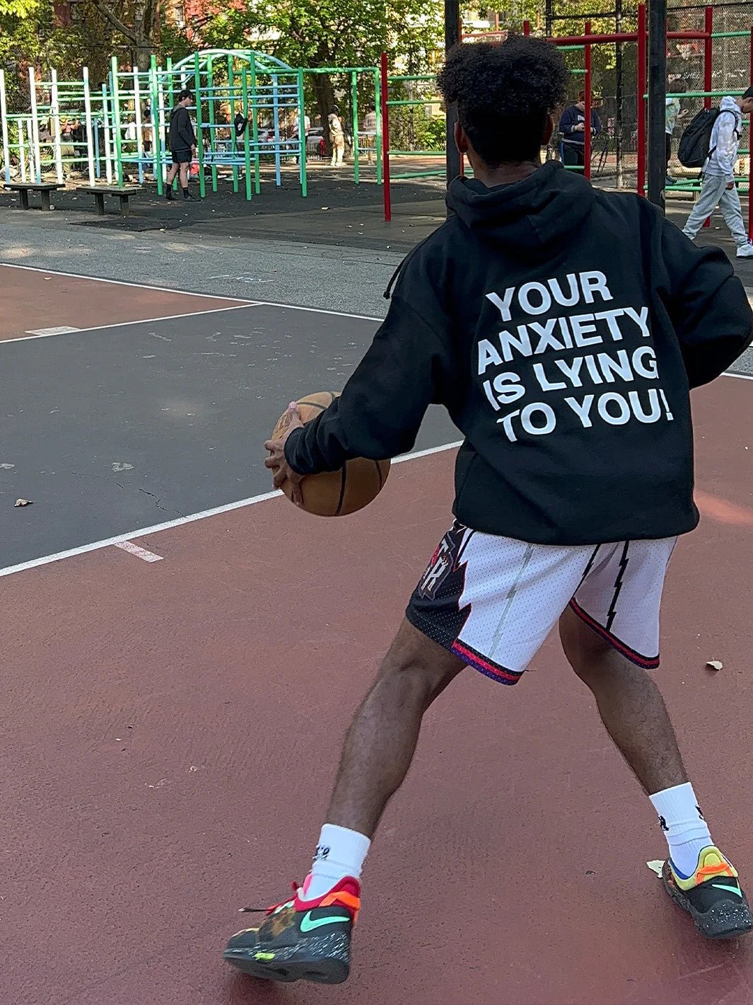 Your Anxiety Is Lying to You Unisex Black Oversized Hoodie For Men & Women - Acid House™ (formerly Zyra Drip)